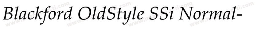 Blackford OldStyle SSi Normal字体转换